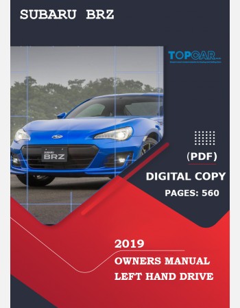 2019 SUBARU BRZ OWNERS MANUAL